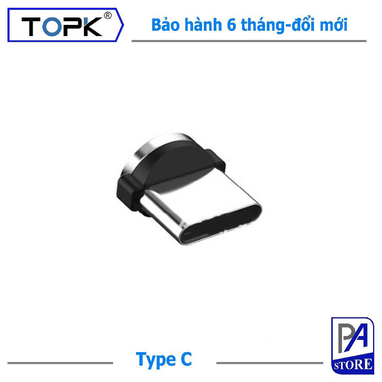 Đầu Cáp Sạc Nam Châm Rời Dùng Cho Cáp TOPK (Lightning, Type C, Micro USB)