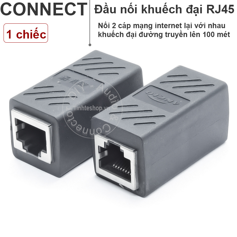 Bảng giá 1 chiếc - Đầu nối cáp mạng RJ45 Cat5 Cat6 Giagabit - Cục nối và khuếch đại dây mang LAN cổng RJ45 Phong Vũ