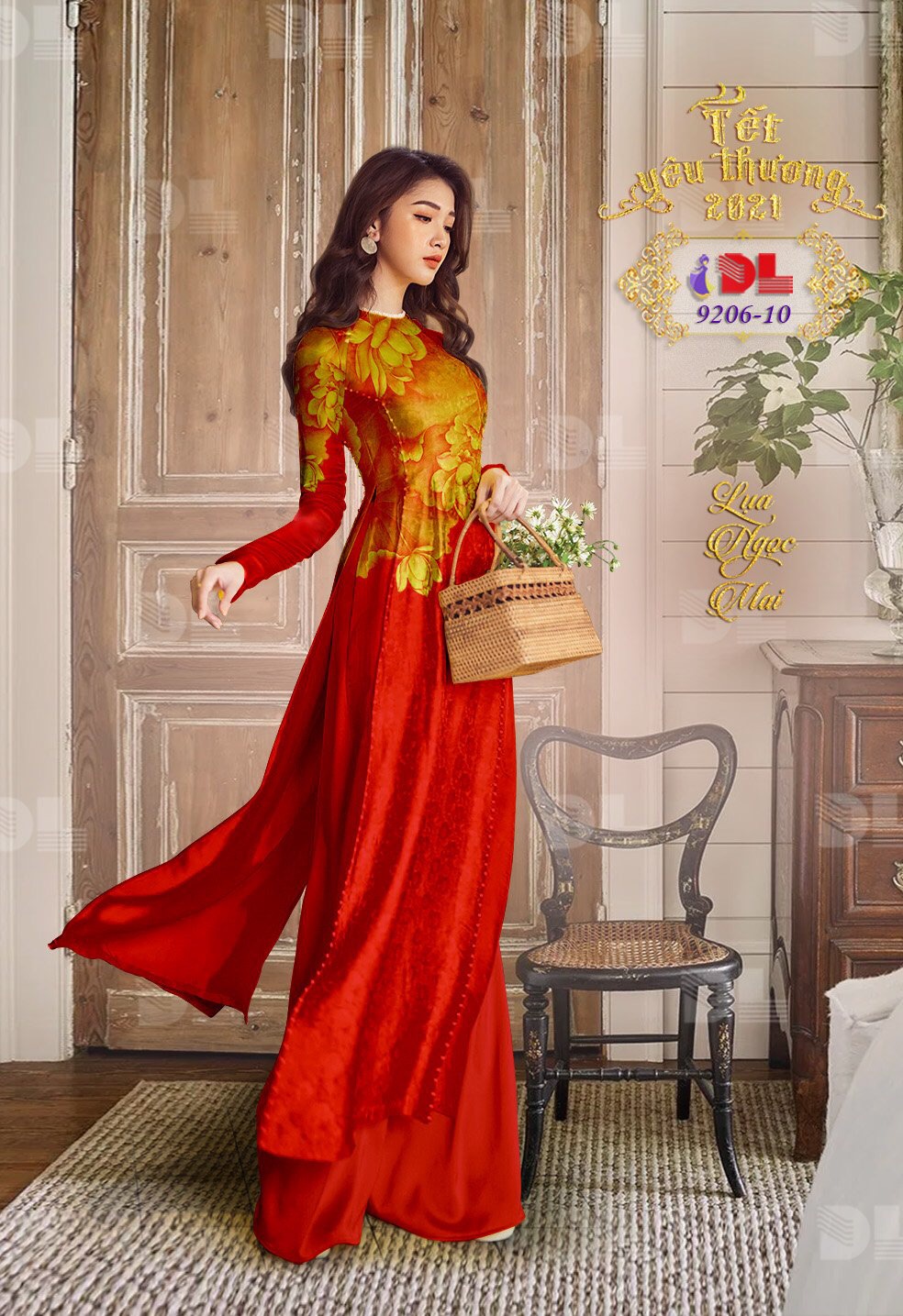 [HCM]Vải áo dài gấm in 3D