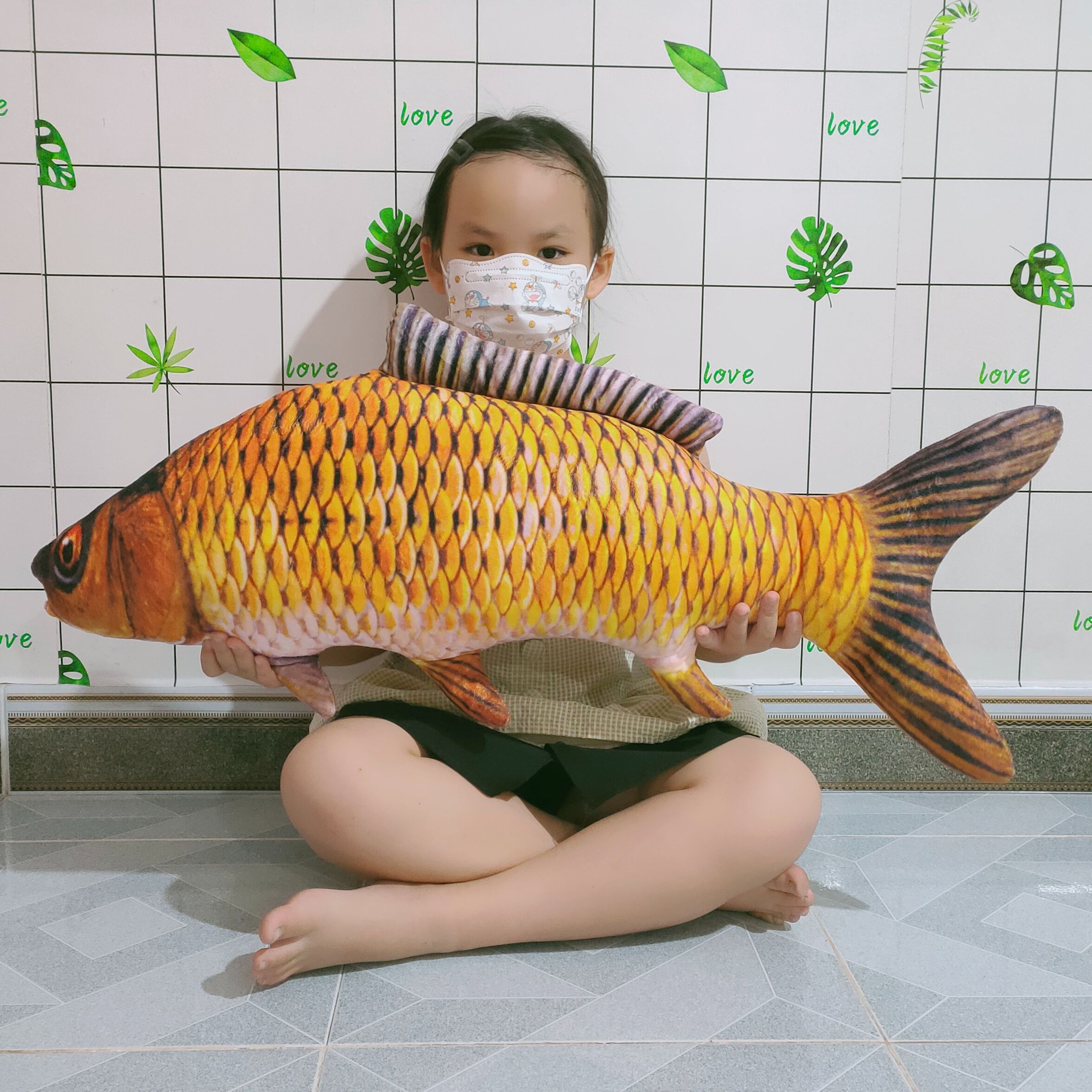 GẤU BÔNG CÁ CHÉP 3D CHO BÉ 1 TUỔI MỀM MỊN AN TOÀN CHO BÉ VIỆT NAM SẢN XUẤT