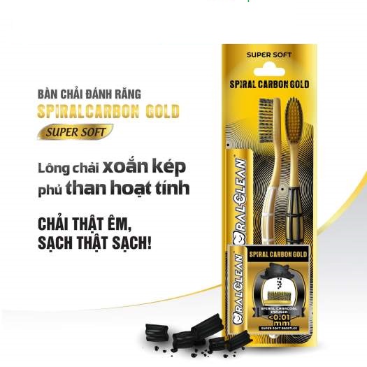 Bộ 2 Cây Bàn Chải Đánh Răng Người Lớn Spiral Carbon ORAL CLEAN