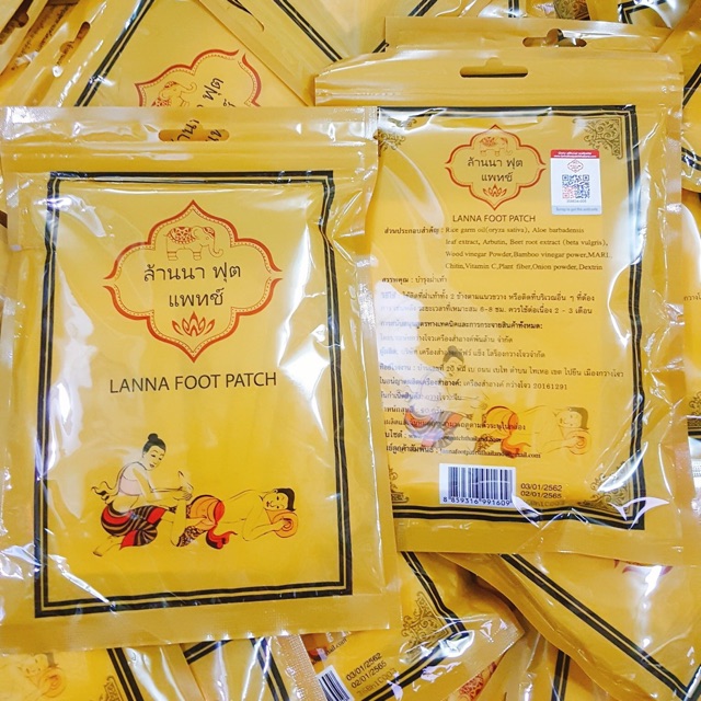 Miếng dán thải độc chân Lanna foot patch tháilan