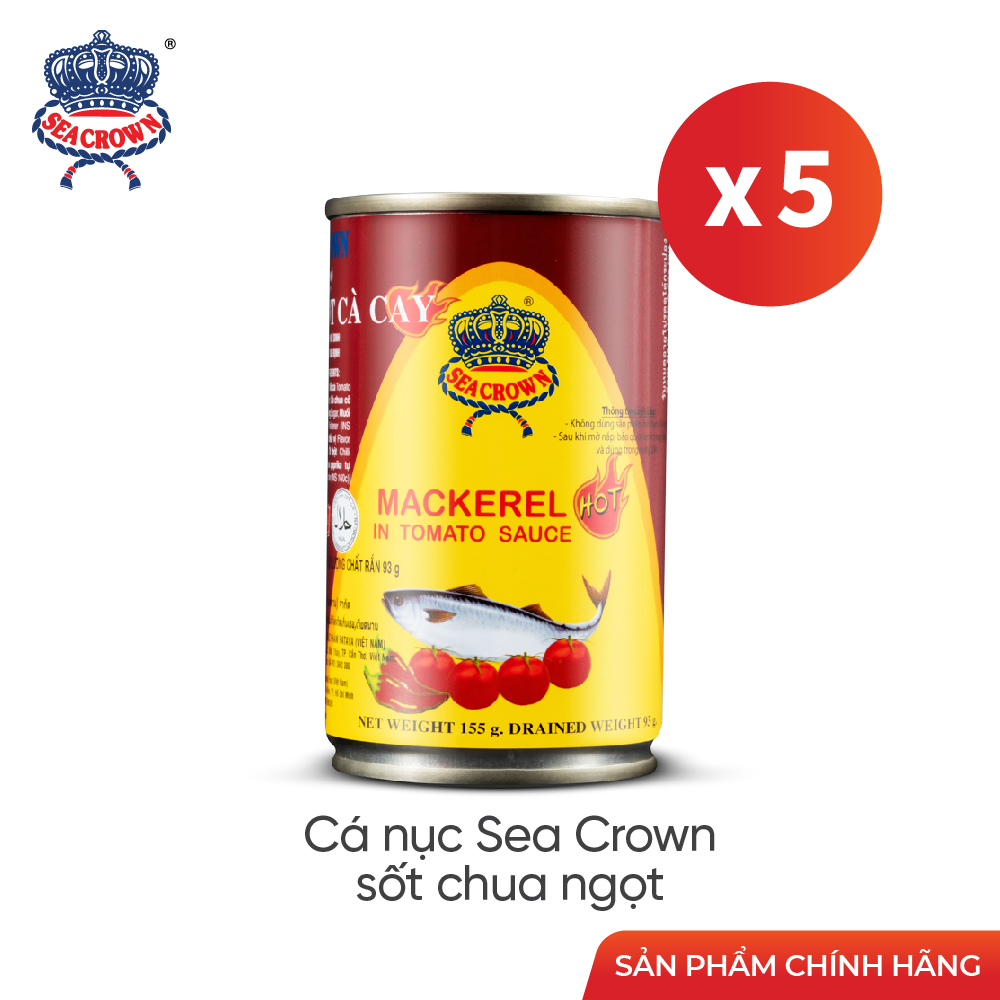 Combo 5 lon cá Nục Sea Crown sốt cà cay