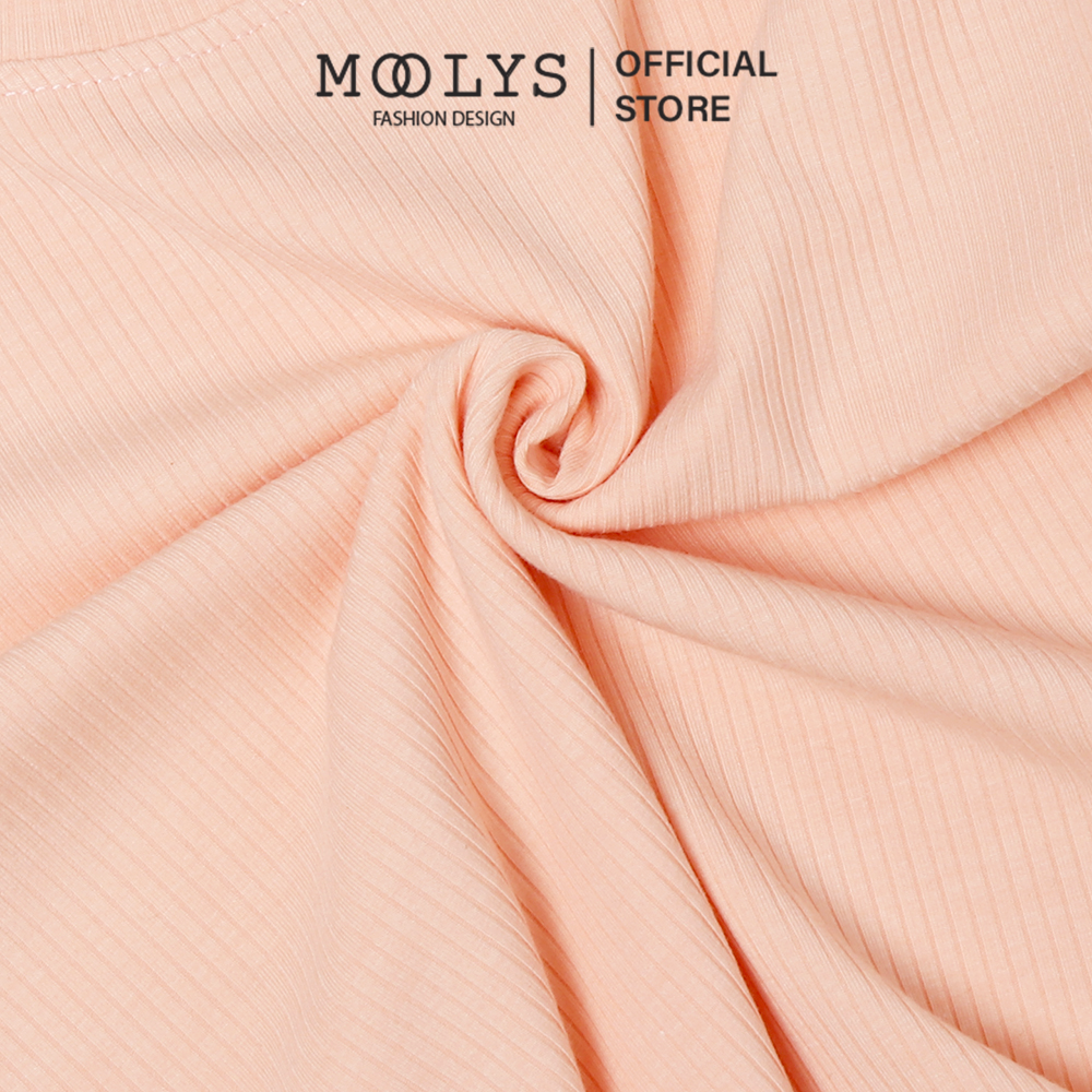 Áo crop top thun gân đơn giản Moolys MC010