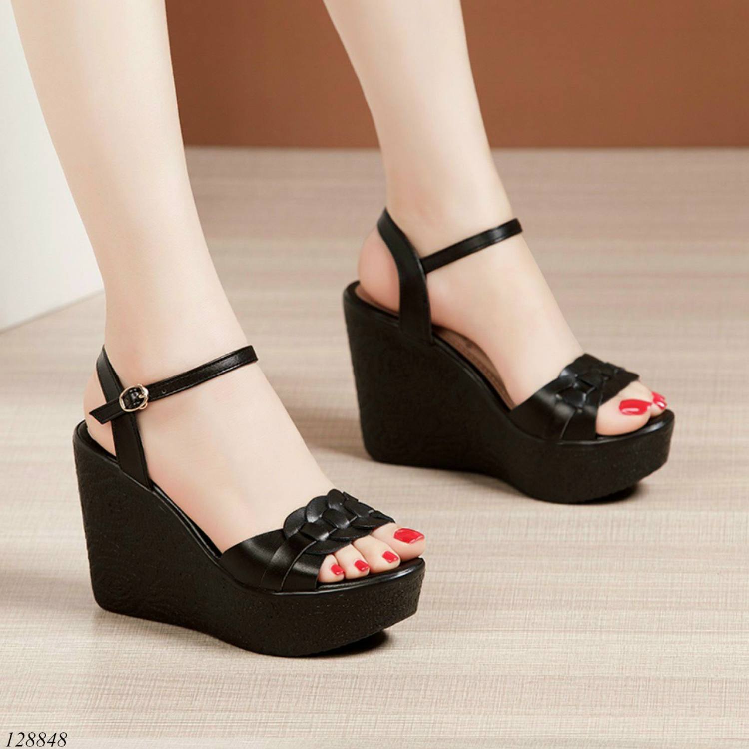 Sandal đế xuồng quai kiểu cao 10 phân L90