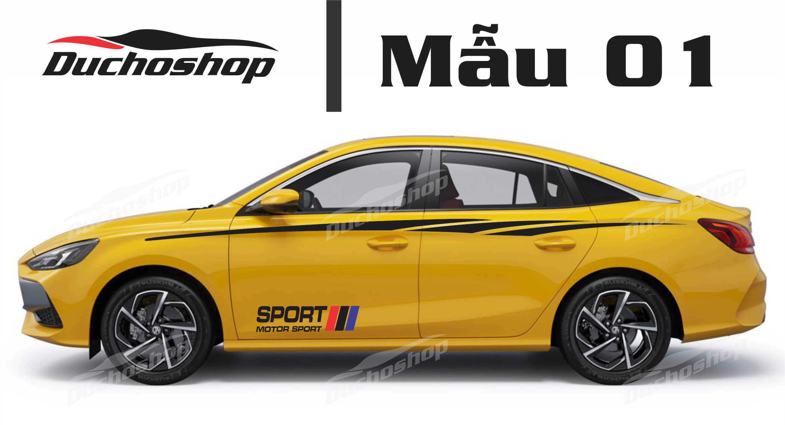 tem dán sườn xe MG thể thao 001