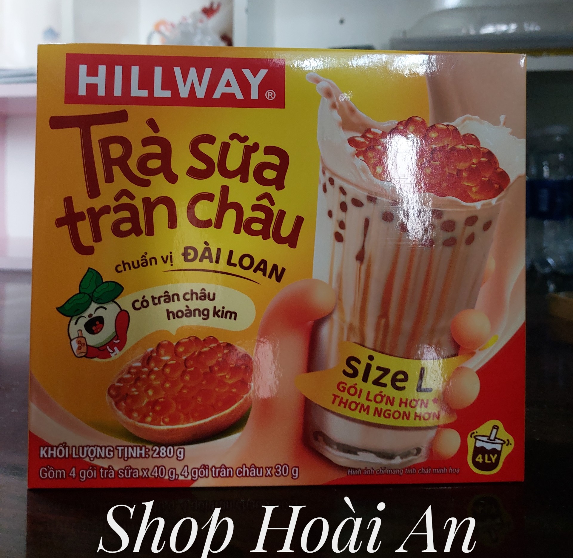 Trà sữa trân châu hoàng gia Hillway.( bao gồm gói trà sữa + gói trân châu)