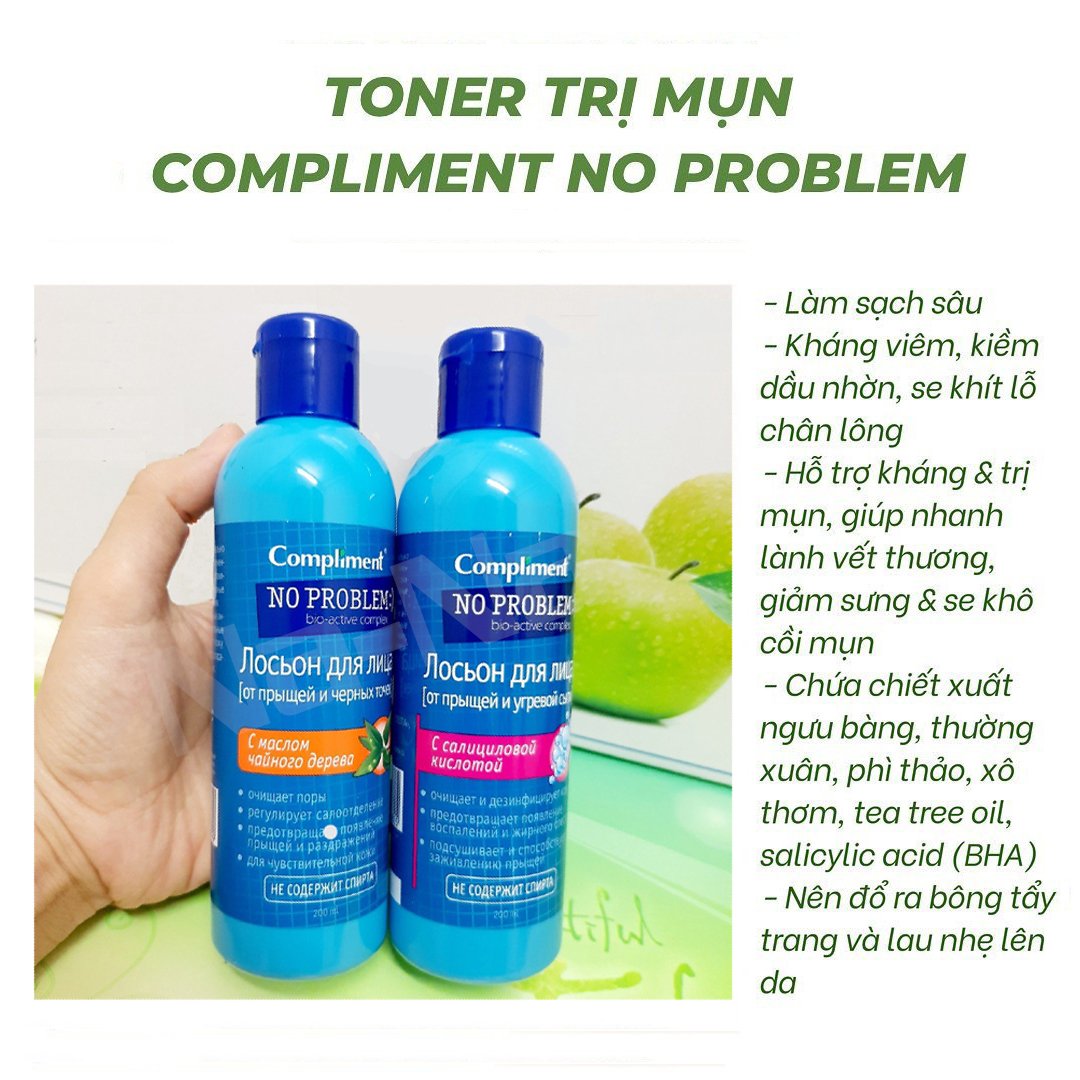 Toner giảm mụn, sạch sâu Compliment 200ml