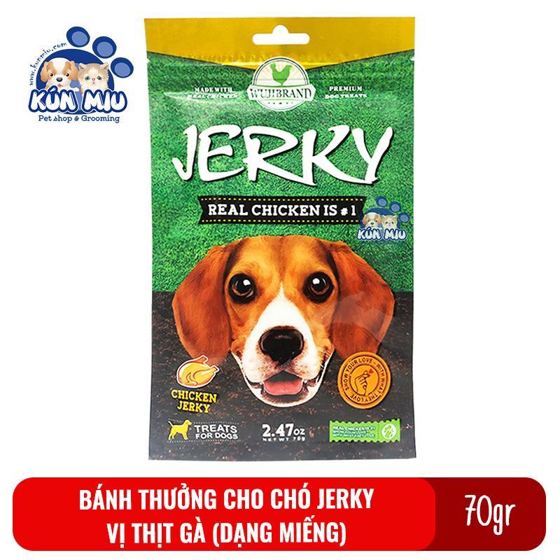 Bánh thưởng cho chó Jerky 70gr Vị thịt gà dạng miếng