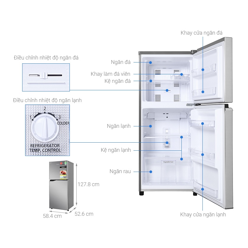 [MỚI 100%] NR-BA190PPVN - Tủ lạnh Panasonic Inverter 170 lít NR-BA190PPVN
