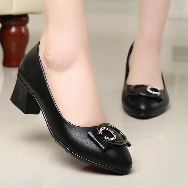 Giày Búp Bê Đính Nơ Đế 3cm – Hàng VNXK – VINA GIÀY VIỆT