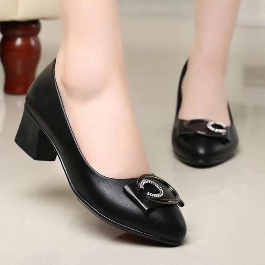 Giày Búp Bê Đính Nơ Đế 3cm - Hàng VNXK - VINA GIÀY VIỆT giá rẻ