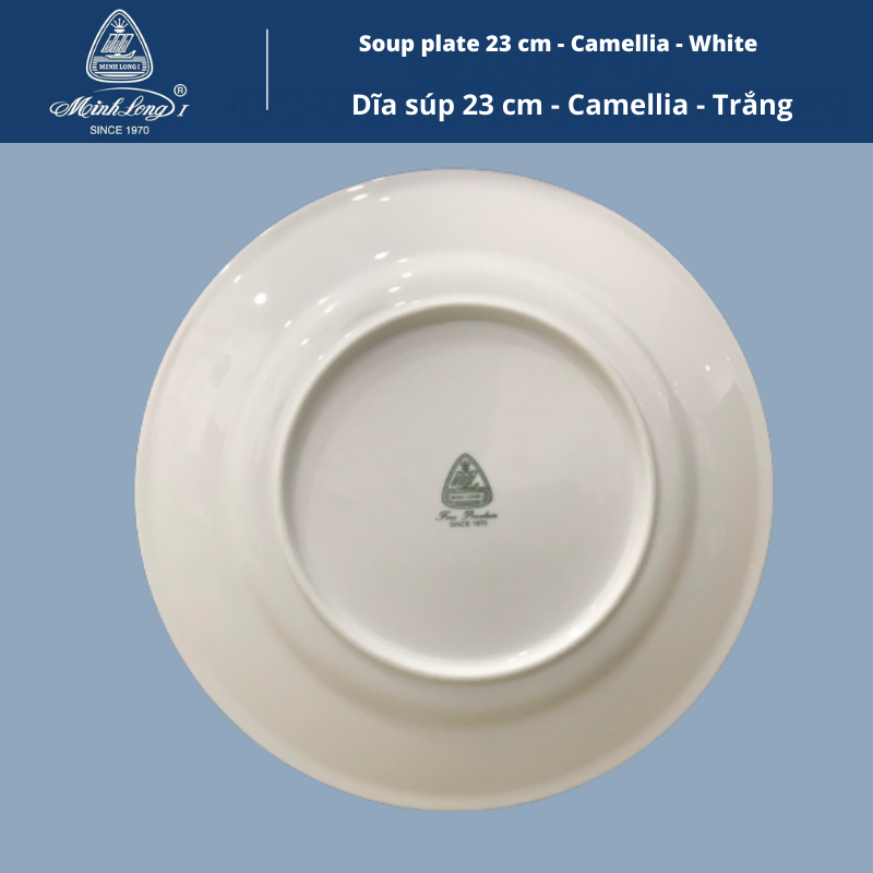 [HCM]Bộ 2 Dĩa sâu lòng 23 cm - Camellia - Trắng