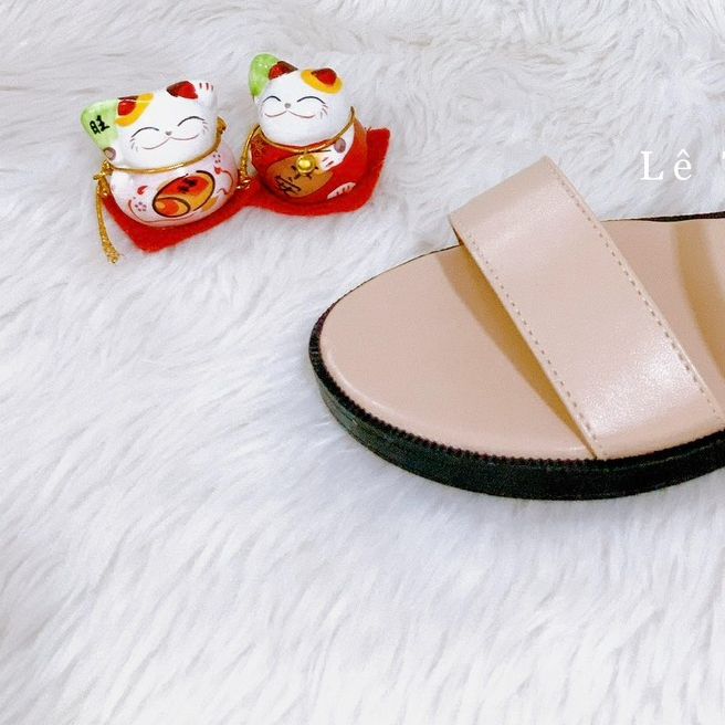Giày sandal nữ đế bệt quai ngang bít gót LT