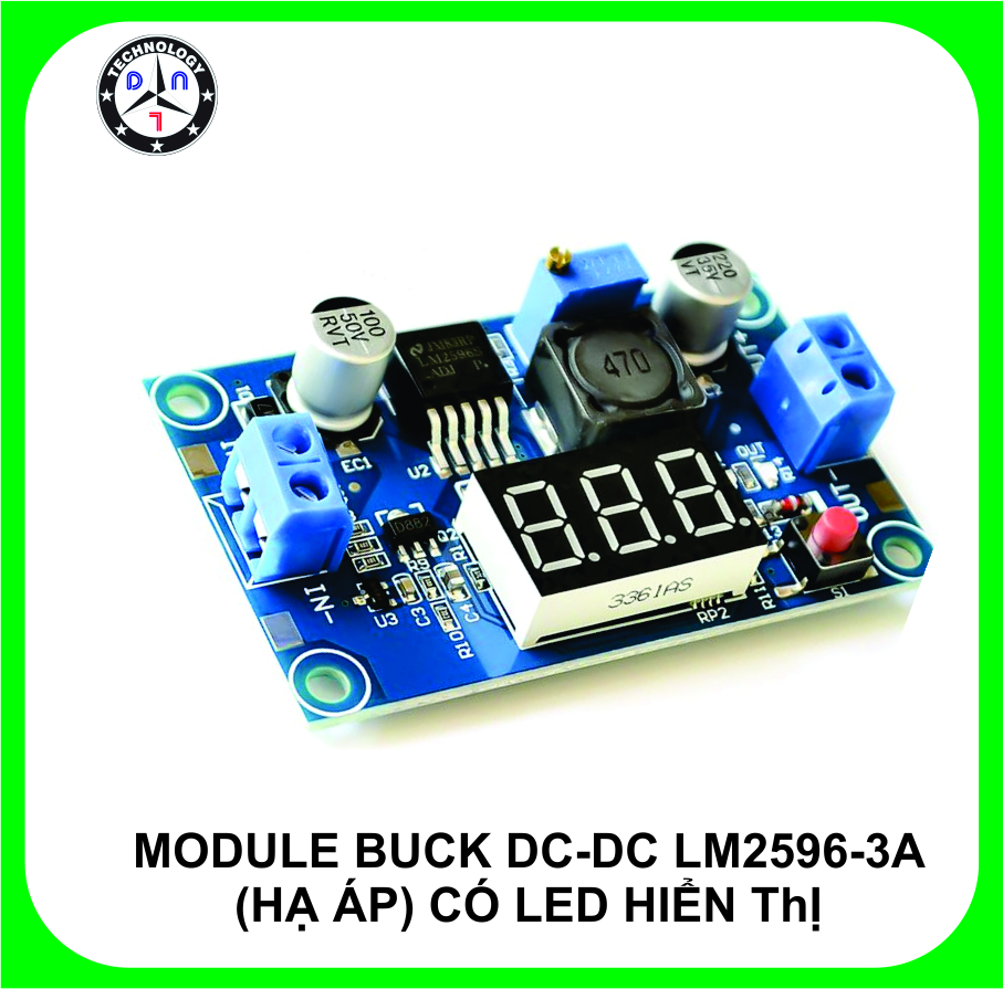 [HCM]MODULE BUCK DC-DC LM2596-3A (HẠ ÁP) CÓ LED HIỂN THỊ