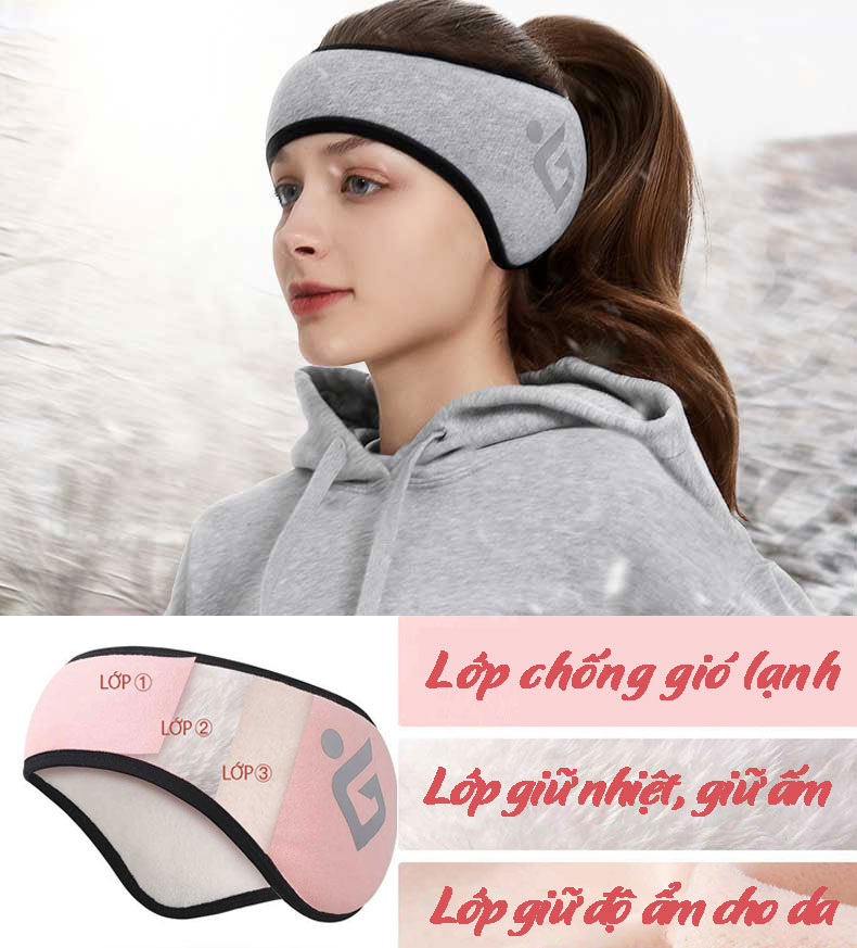 Băng đô chụp tai lông cừu siêu ấm