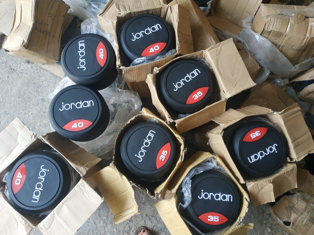 Tạ tay cao su jordan 22.5kg (1 đôi)