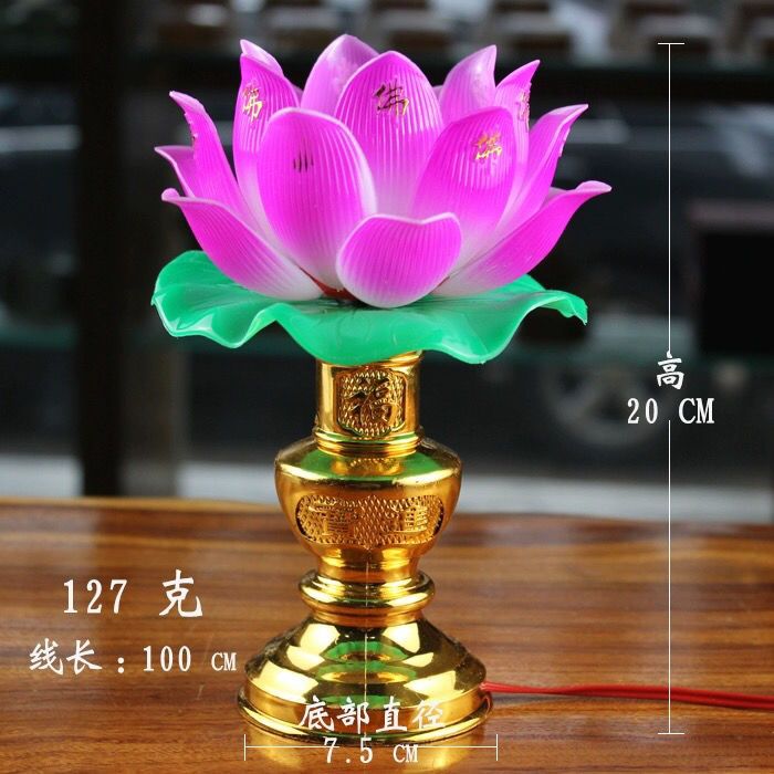 Đèn hoa sen đèn nến điện tử đèn trước phật đèn hoa sen nhựa đèn hoa sen phật bà quan âm đồ trang trí đèn nến kiểu cắm điện