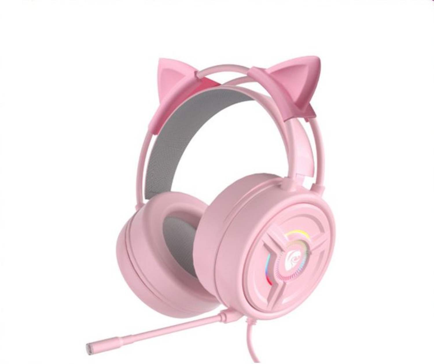 Bảng giá Tai Nghe Trùm Đầu Chơi Game Psh-200 3.5 màu hồng Có Đèn Led Âm Thanh siêu đỉnh tai mèo cực xinh Phong Vũ