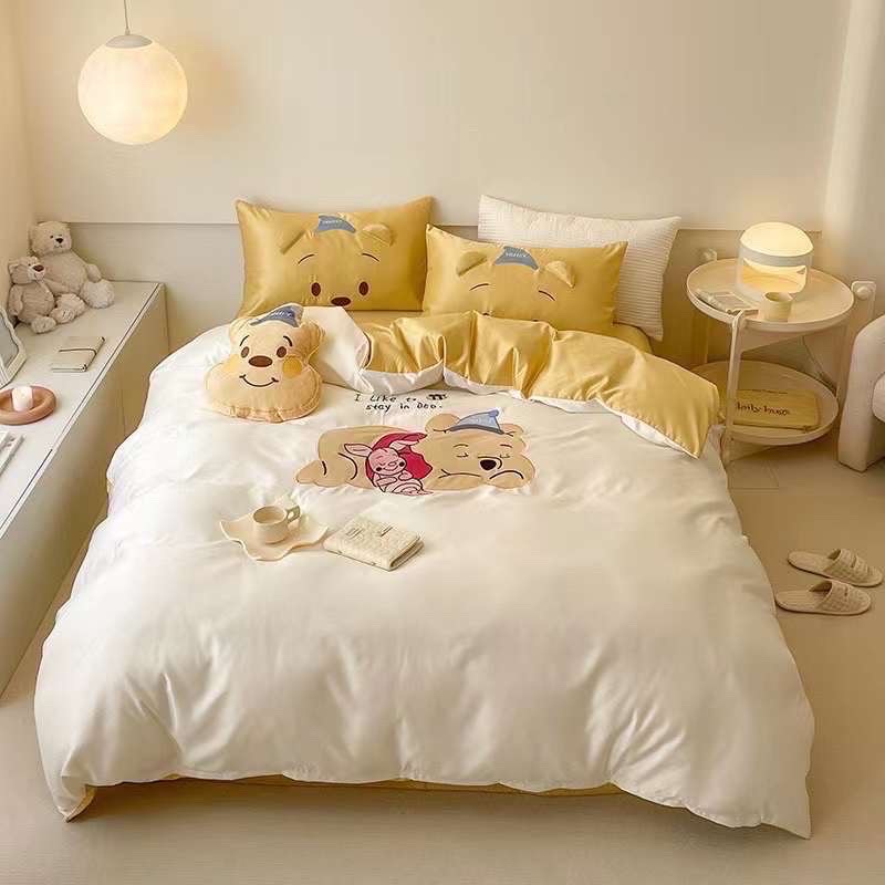 🎀(FREESHIP MAX) SET 5 MÓN VỎ CHĂN GA GỐI PHI LỤA DISNEY MICKEY MOUSE NHẬP KHẨU LOẠI 1