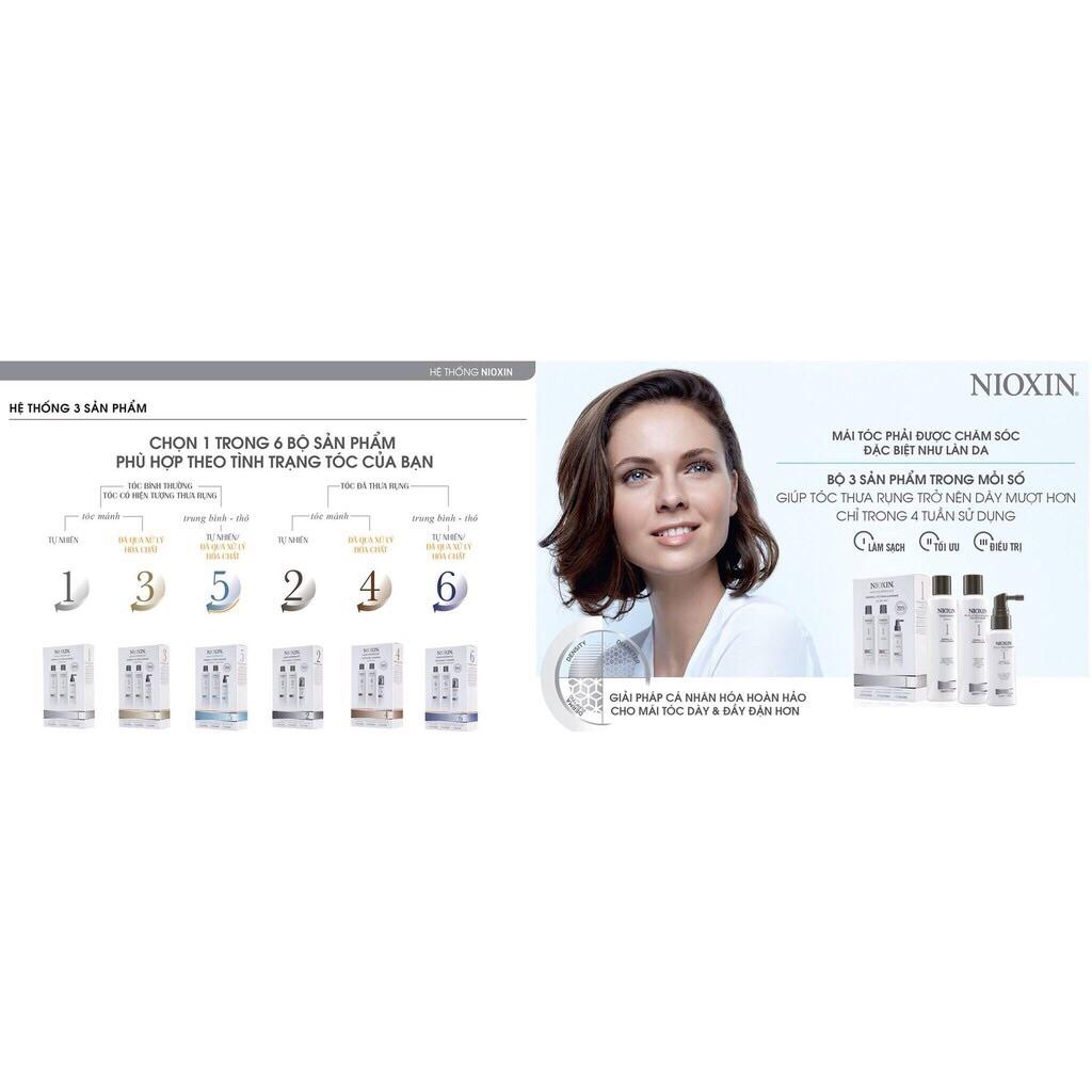 Bộ dầu gội Nioxin TrialKit chống rụng tóc System 2 150ml 2019 ( Natural Hair)