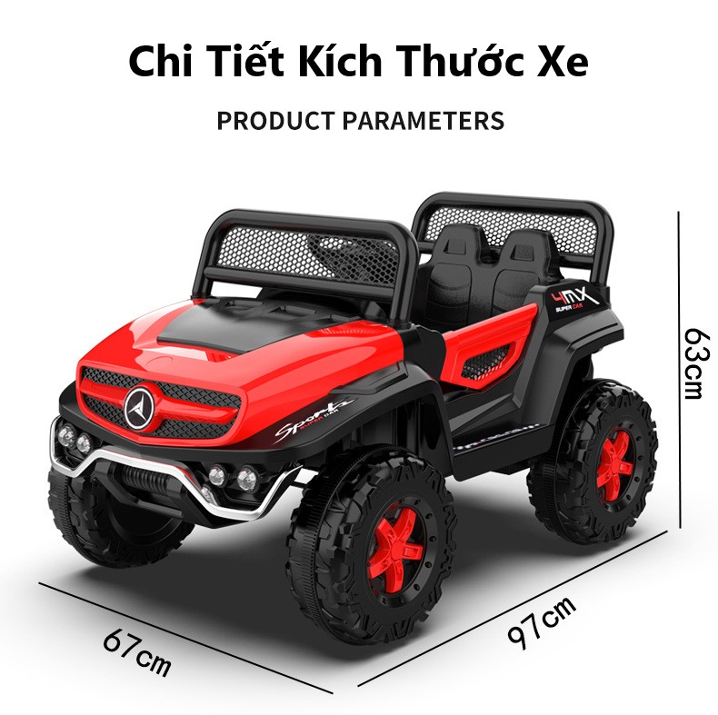 Xe ô tô điện trẻ em SJBB-1600. Model 2021 (Kiểu Dáng Địa Hình. Có Điều Khiển Từ Xa)