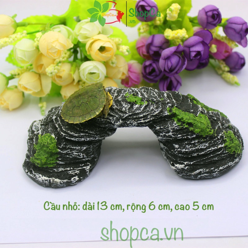 Cầu đá trang trí bể cá cảnh, thủy sinh, bể rùa, kích thước lớn và nhỏ