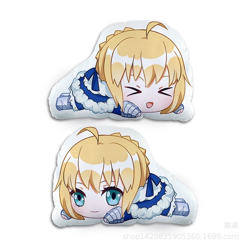 Gấu ôm fate staynight in 2 mặt ảnh/ gối fate staynight