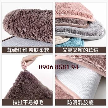 [HCM]THẢM CHÙI CHÂN CAO CẤP - THẢM LEN XÁM MỀM MỊN