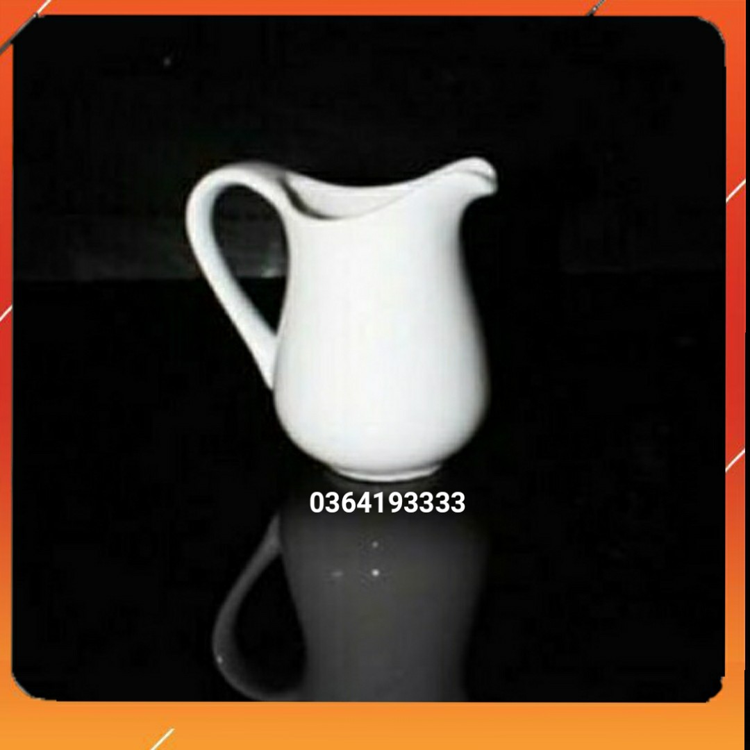 Ly Rót Sữa sứ trắng 35ml 75ml 100ml - Bình rót sữa Milk Jar