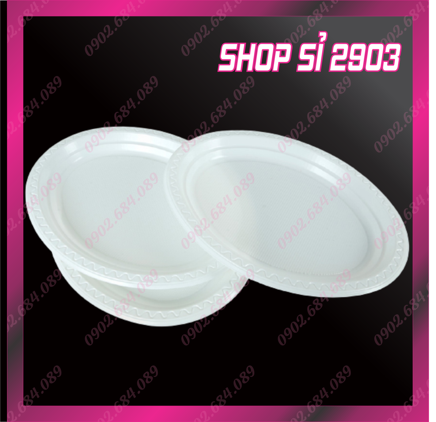Lốc 50 đĩa nhựa dùng 1 lần