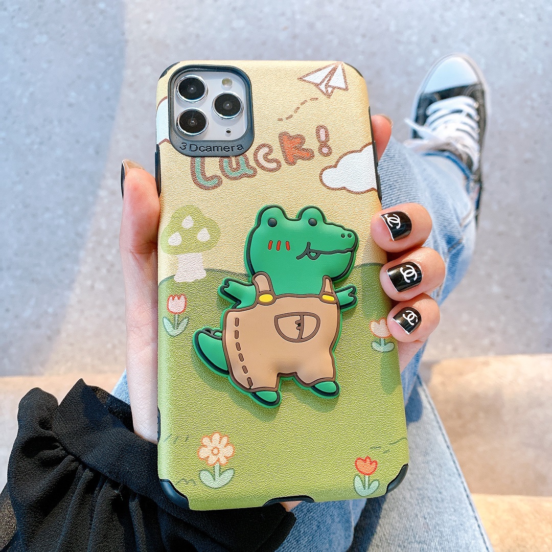 Ốp Lưng Da IMD Hình Nổi Crocodile