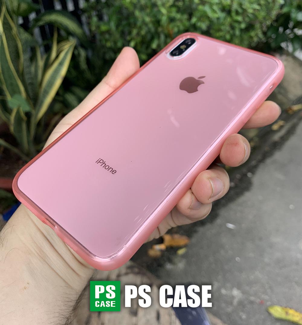 Ốp lưng dẻo hồng mờ chống sốc cao cấp dành cho iPhone XS MAX - PS Case phân phối