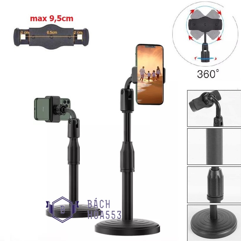 Giá đỡ điện thoại để bàn thông minh xoay 360 độ L8 - Giá để điện thoại