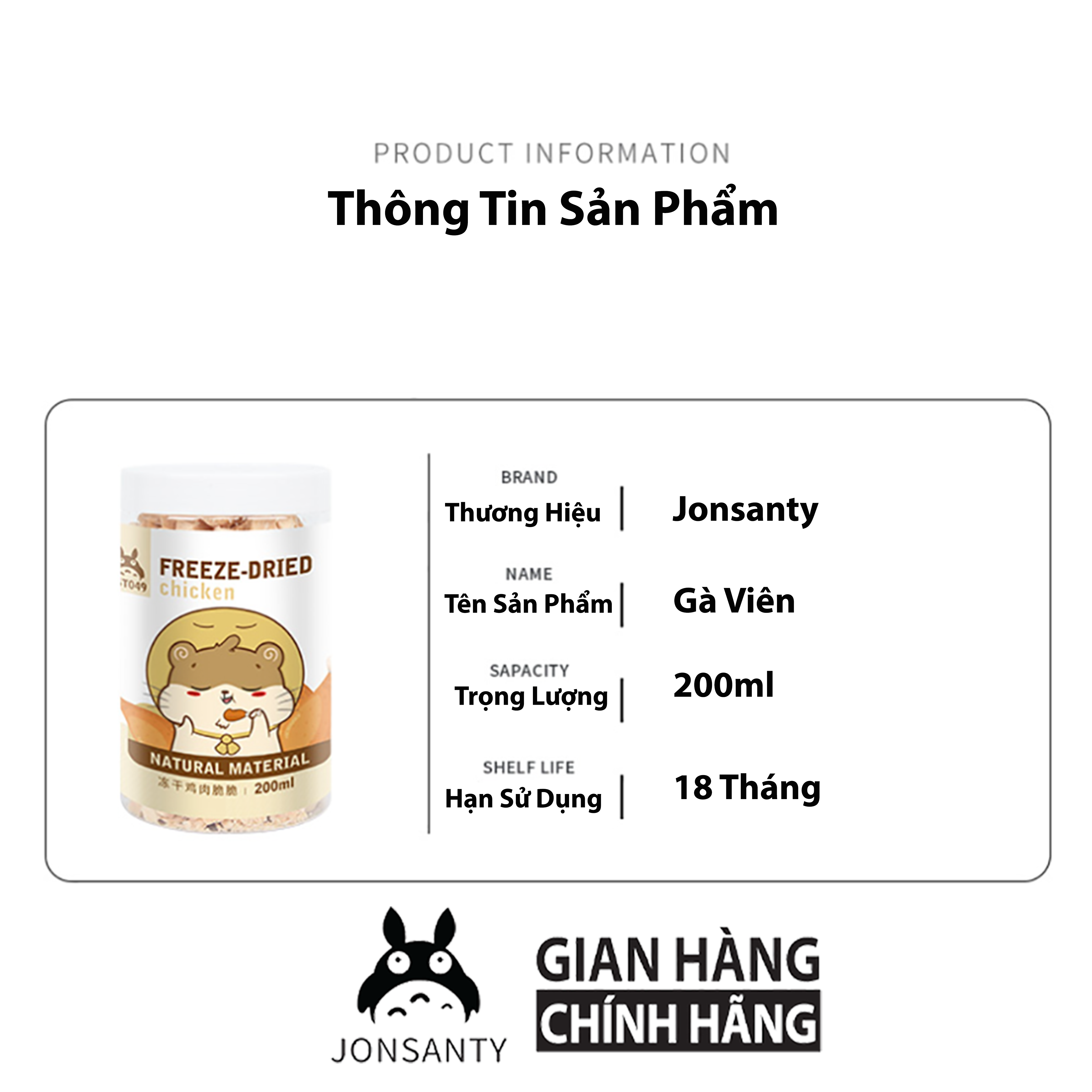 Gà viên cho hamster hãng JONSANTY