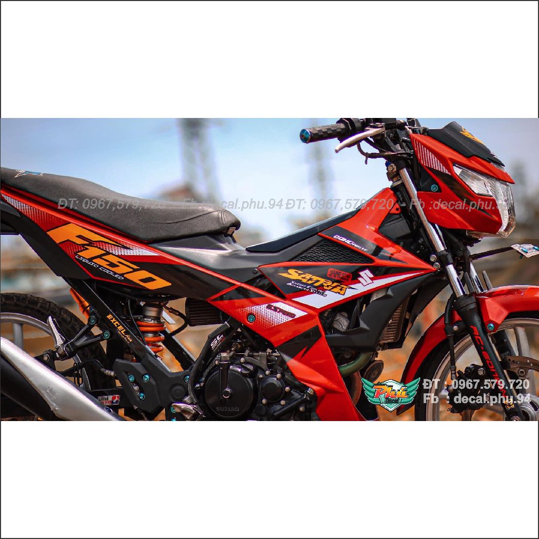 Tem rời Satria đỏ đen trắng (C)