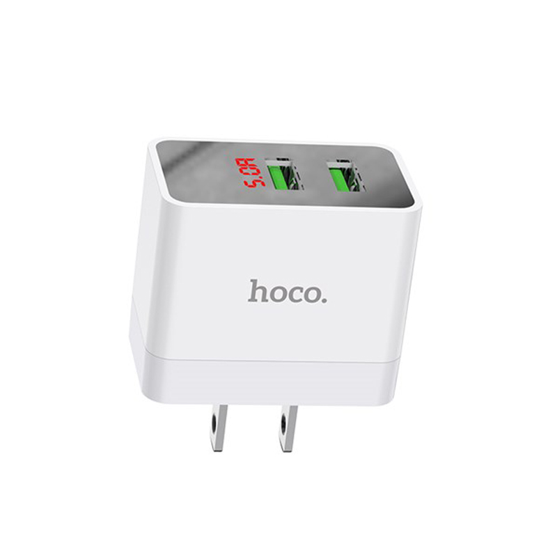 Cóc Sạc Nhanh Hoco Dc28 2 Cổng Usb 5.0a Màn Hình Led