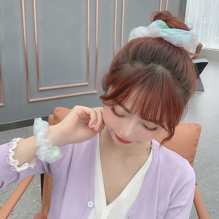 Dây buộc tóc vải phản chiếu trong suốt cute - 1 Dây cột tóc