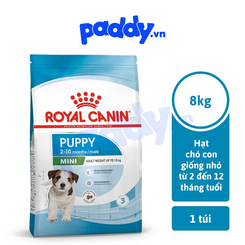 [8kg] Hạt Cho Chó Con Size Nhỏ Royal Canin Mini Puppy