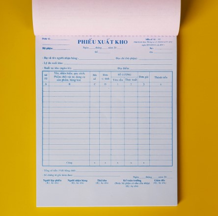 Phiếu xuất kho 2 liên A4 ( 25*19cm)