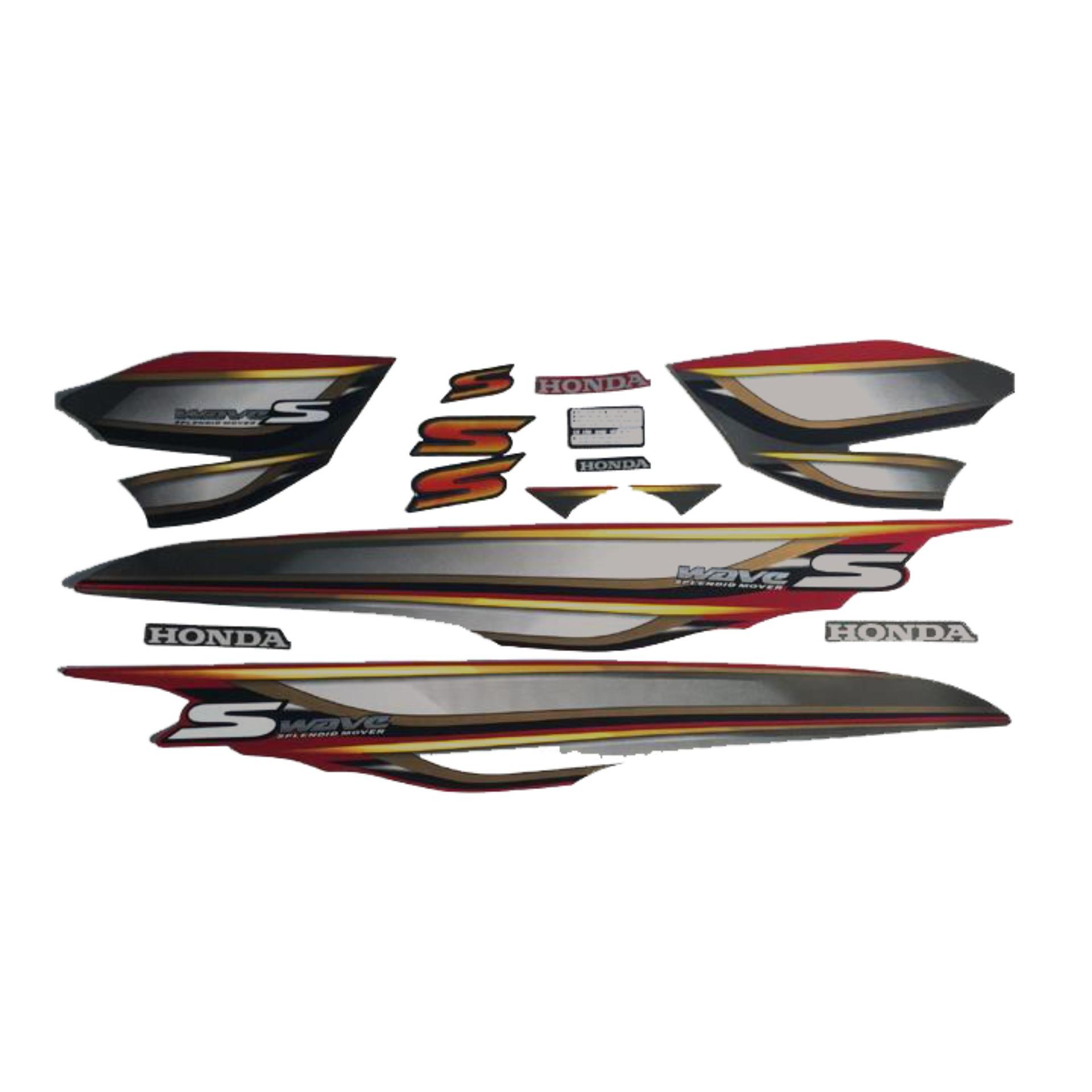 Bộ decal xe wave s100 màu đỏ