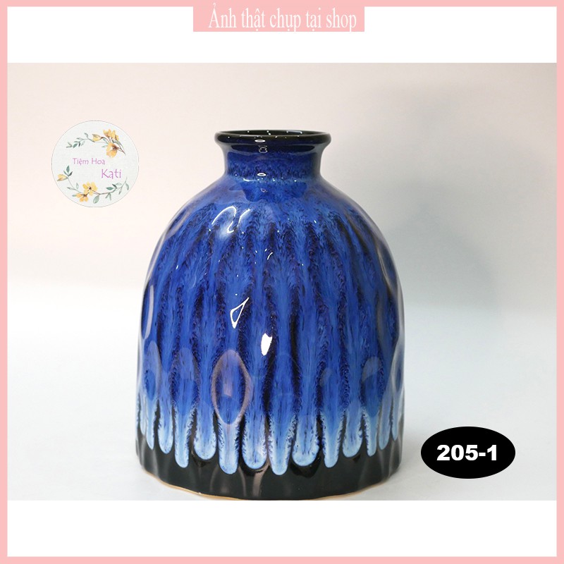 BÌNH GỐM - lọ hoa - gốm trang trí - decor - gốm sứ bát tràng- [205]