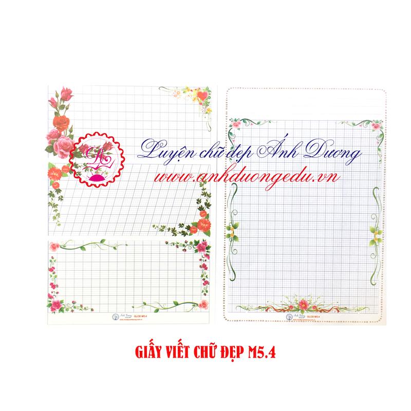 [HCM]GIẤY HOA LUYỆN CHỮ ÁNH DƯƠNG (xấp 50 tờ - đủ mẫu)