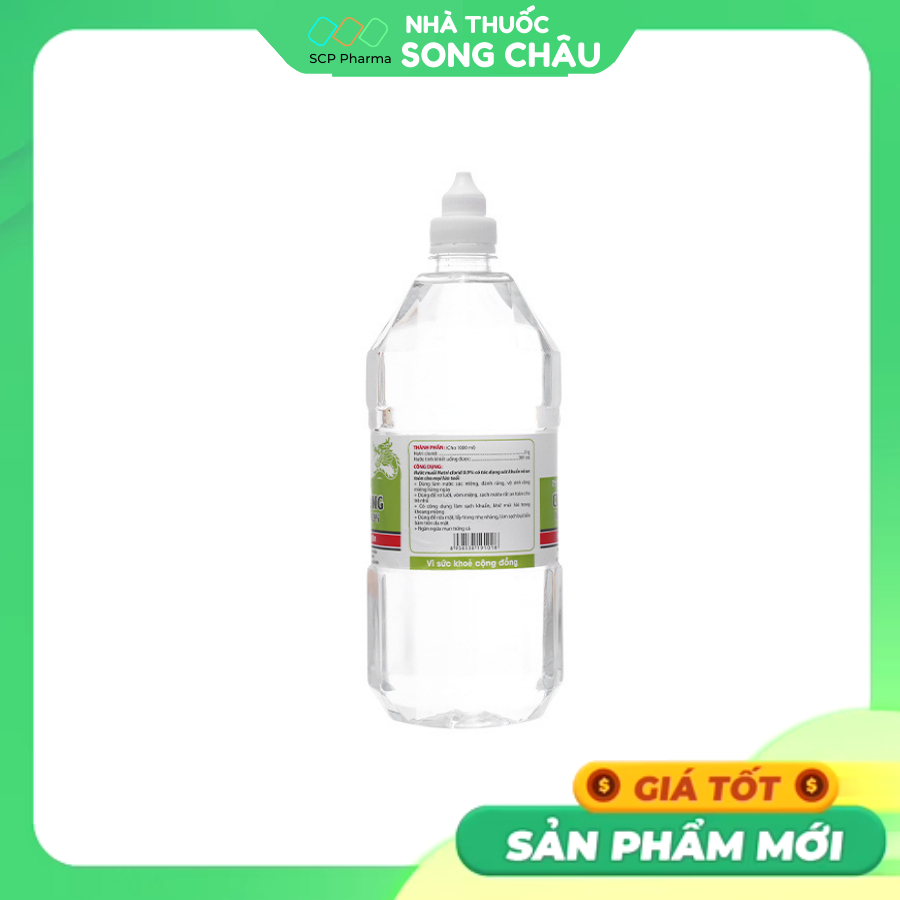 Nước muối sinh lý Natri clorid 09% chai 500ml (chỉ hỏa tốc)