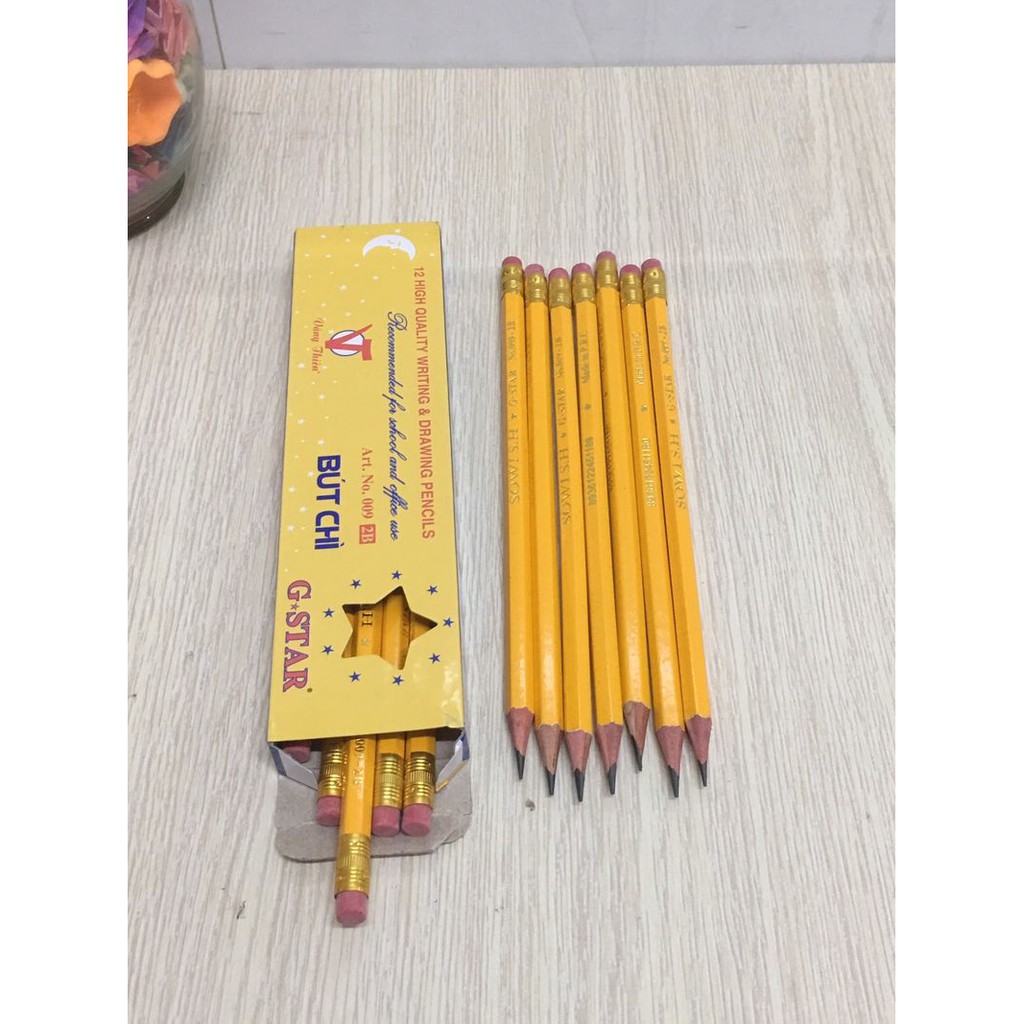 ( Hộp 12 cây ) Bút chì gỗ 2B Gstar 009