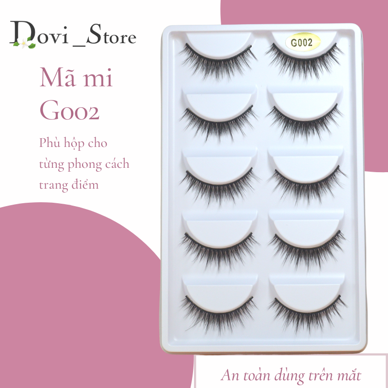 [HCM]Lông mi giả Mi Chồn Tự Nhiên  5 Cặp Nhiều Mã
