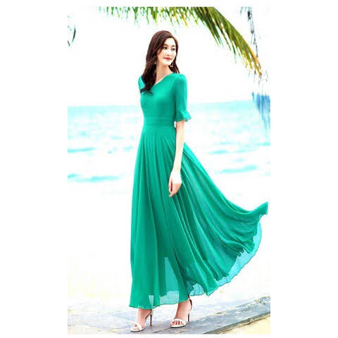 ĐẦM XÒE TAY LOE, ĐẦM MAXI ĐI BIỂN