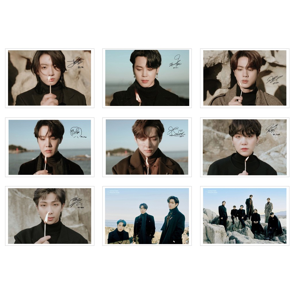 [Ép lụa] Lomo Card 45 Ảnh BTS - Winter Package 2021 (có chữ kí )