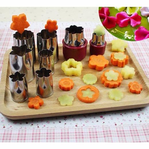 Tỉa rau củ - Bộ dụng cụ cắt tỉa rau củ quả 8 món đa năng - Khuôn tạo hình rau củ quả tiện dụng