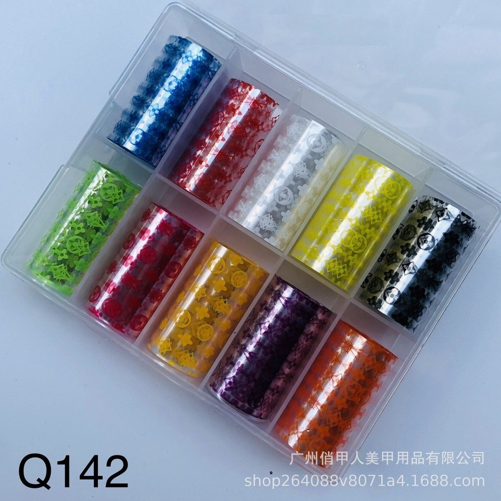 Foil thương hiệu LV dán nail